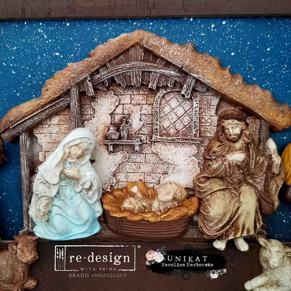 Decor Moulds® – Holy Night Nativity – 1 pc, 5″x10″x8mm