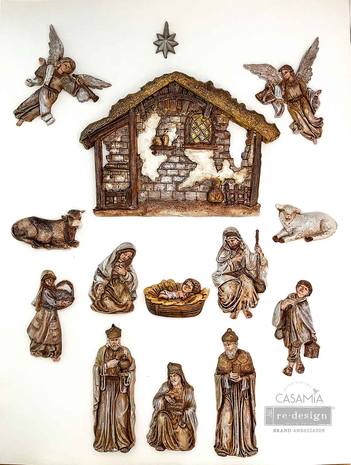 Decor Moulds® – Holy Night Nativity – 1 pc, 5″x10″x8mm