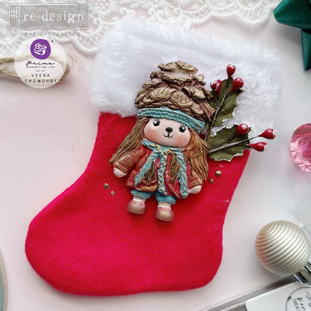 Decor Moulds® – Pinecone Dolls – 1 pc, 5″x8″x8mm