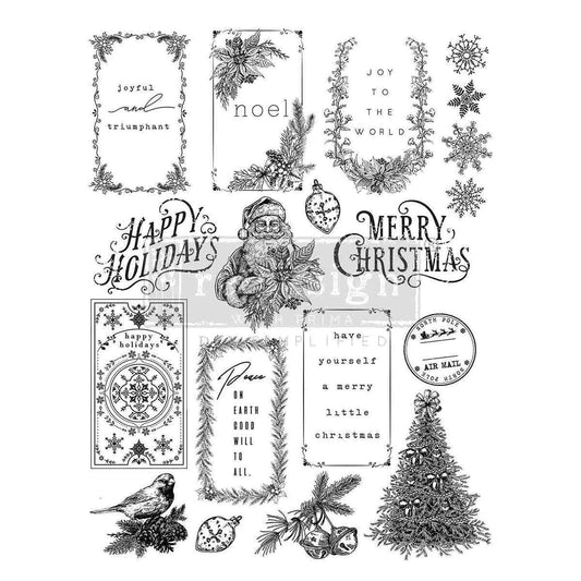Decor Clear Stamp – Santa's Helper Tags – 8.5″x11″