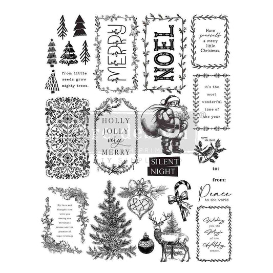 Decor Clear Stamp – Merry and Bright Tags – 8.5″x11″