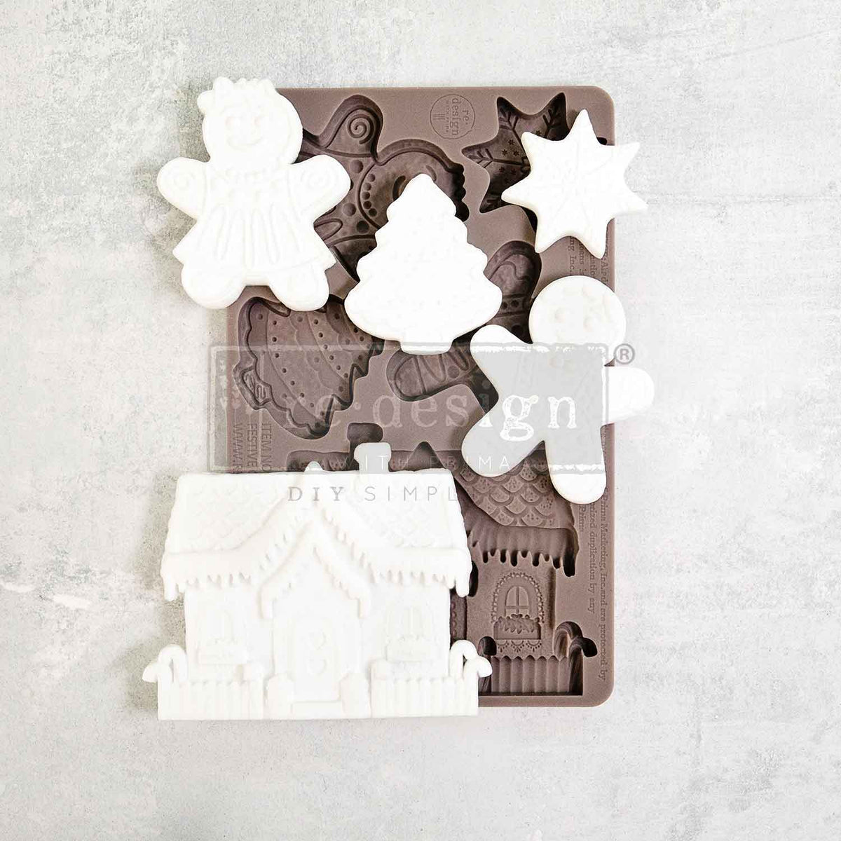 Decor Moulds® – Festive Gingerbread Treats – 1 pc, 5″x8″x8mm