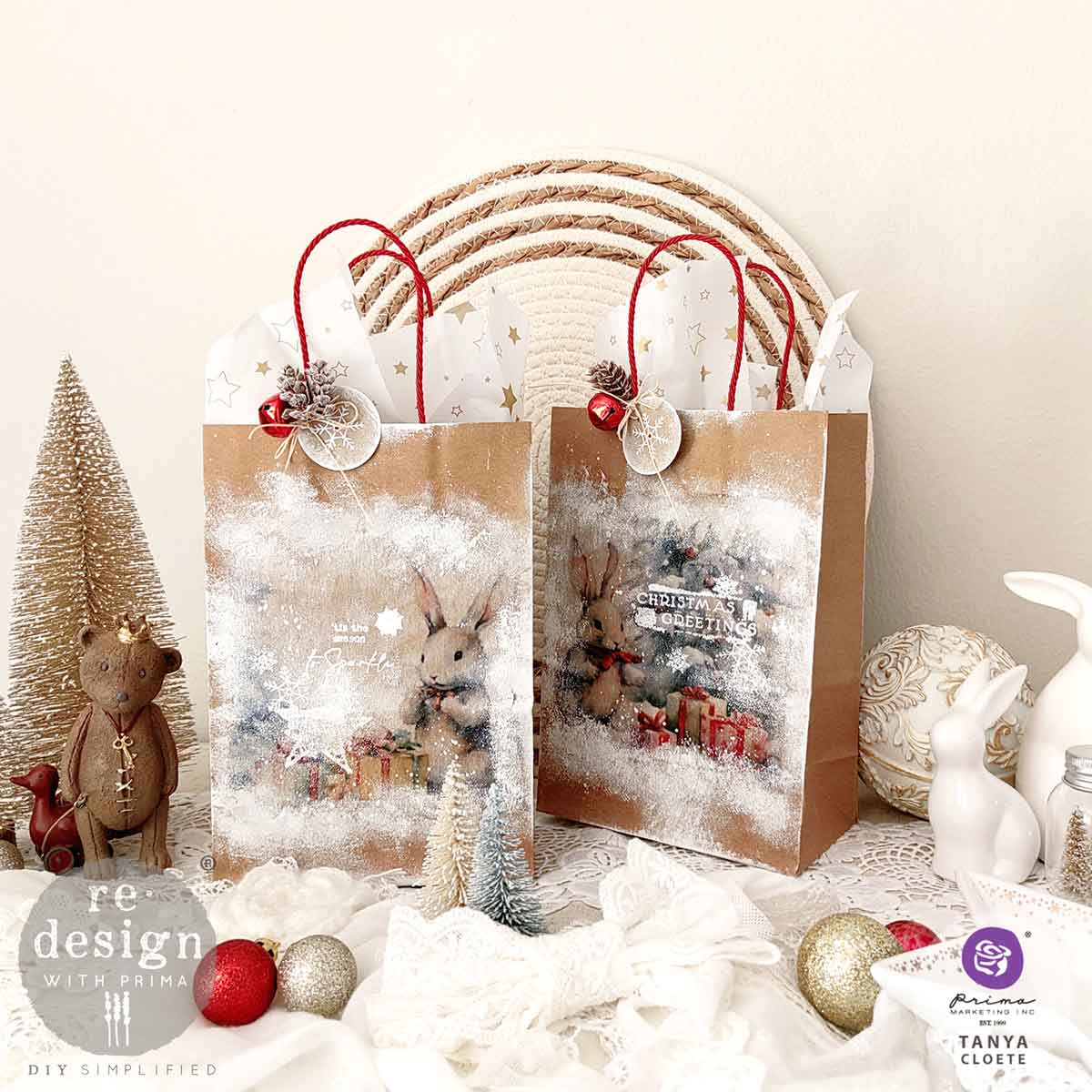 A3 Decoupage Fiber Pack – Bunny Wonderland – 3 sheets, 11.7″x16.5″ each
