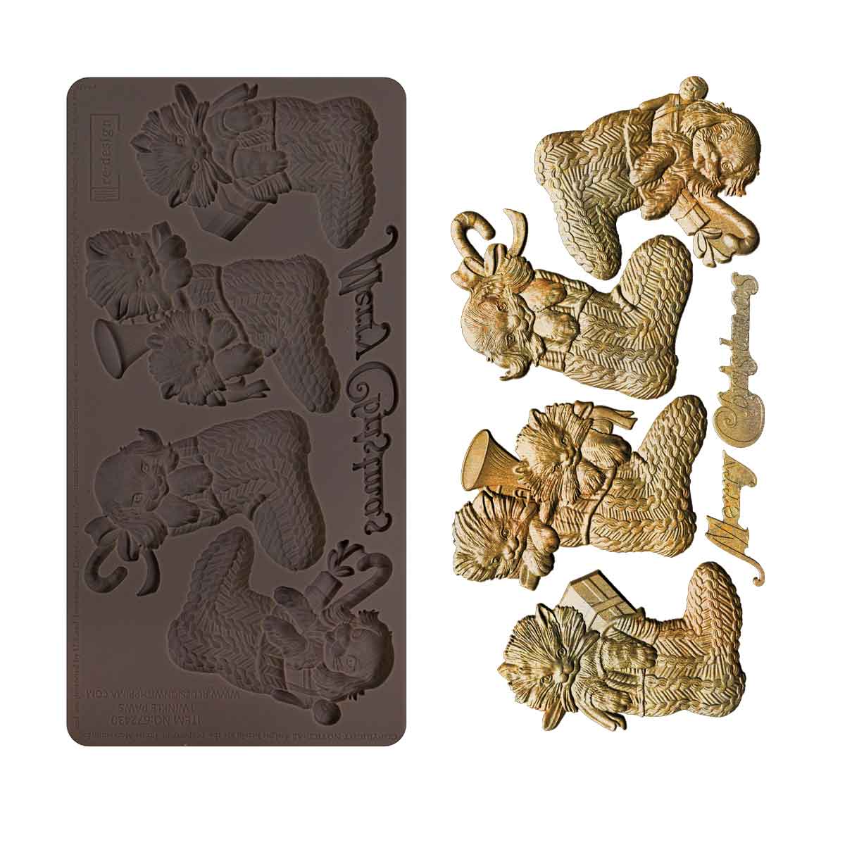 Decor Moulds® – Twinkle Paws – 1 pc, 5″x10″x8mm