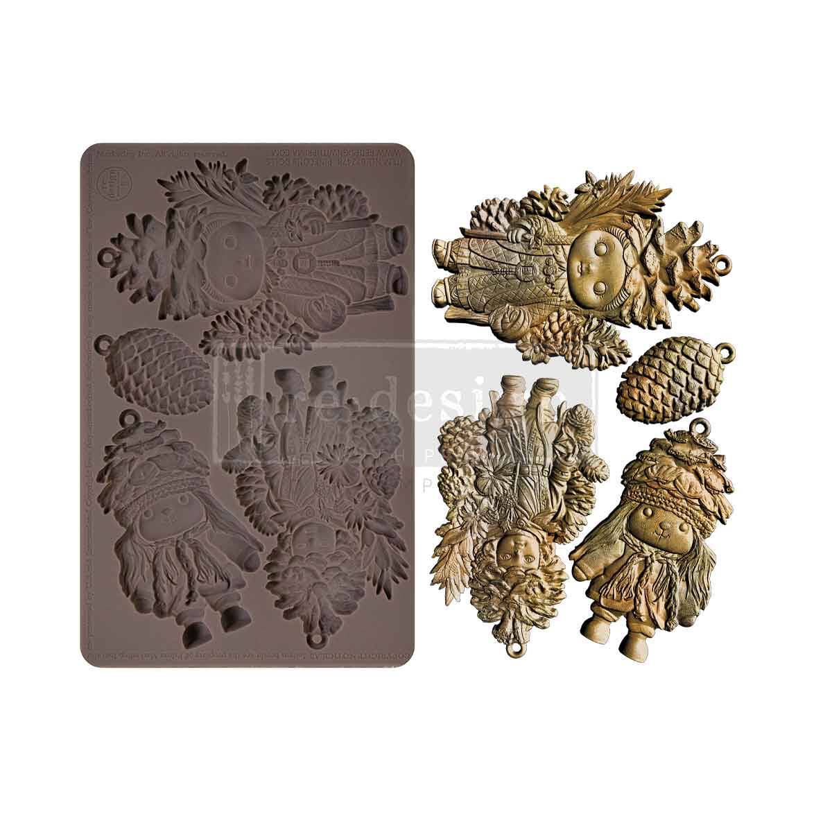 Decor Moulds® – Pinecone Dolls – 1 pc, 5″x8″x8mm