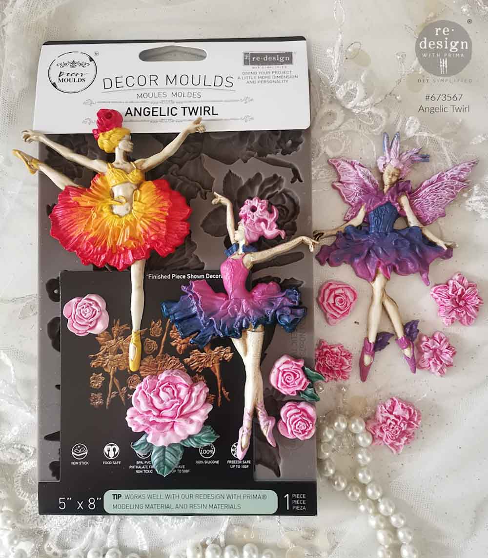 Decor Moulds® – Angelic Twirl – 1 pc, 5″x8″x8mm
