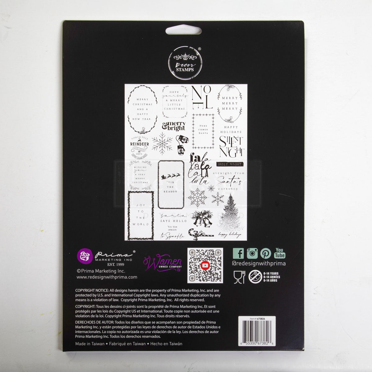Decor Clear Stamp – Here Comes Santa – 8.5″x11″