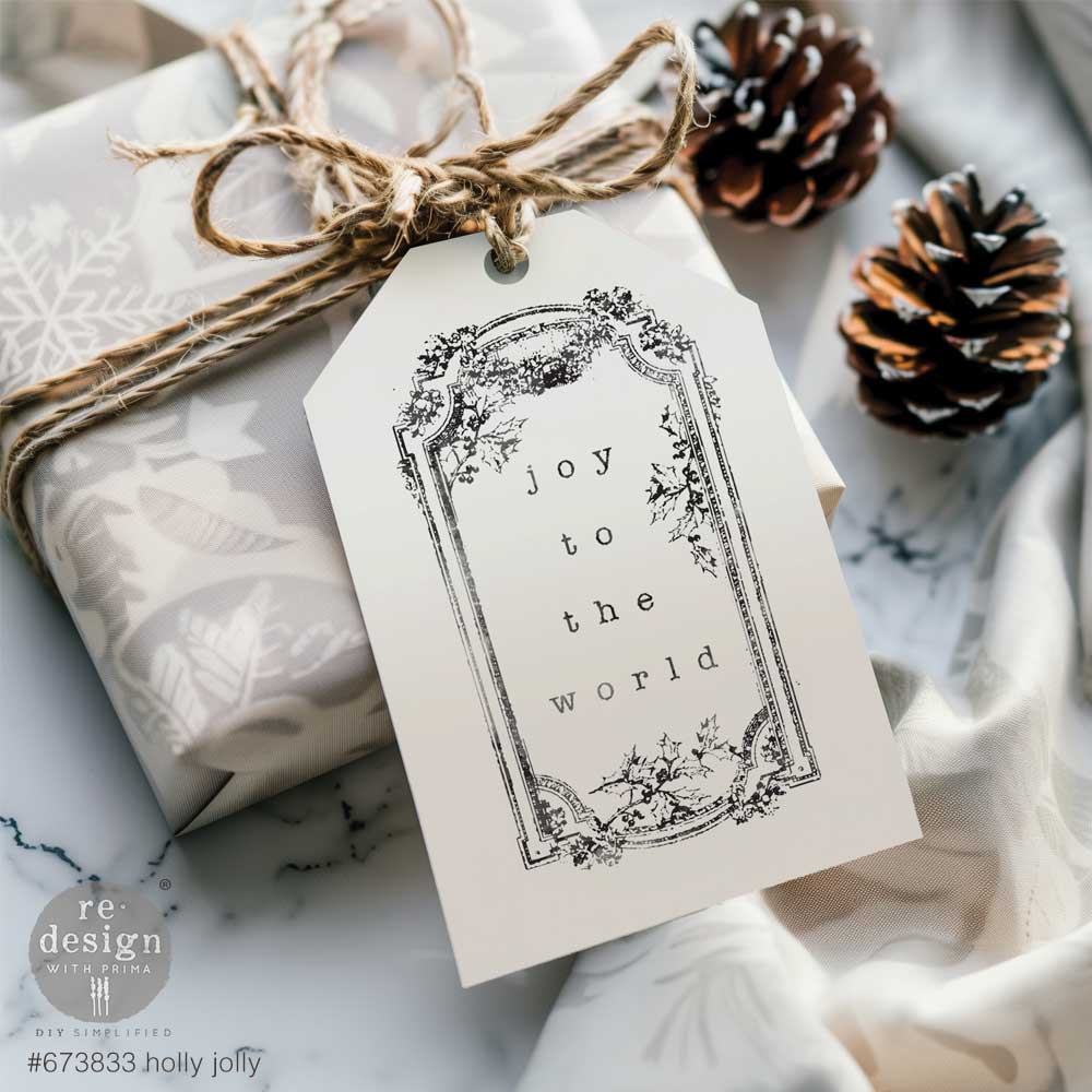 Decor Clear Stamp – Holly Jolly – 8.5″x11″