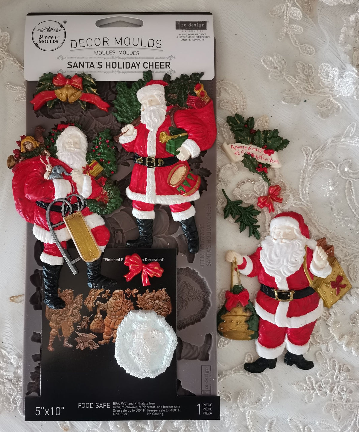 Decor Moulds® – Santa's Holiday Cheer – 1 pc, 5″x10″x8mm