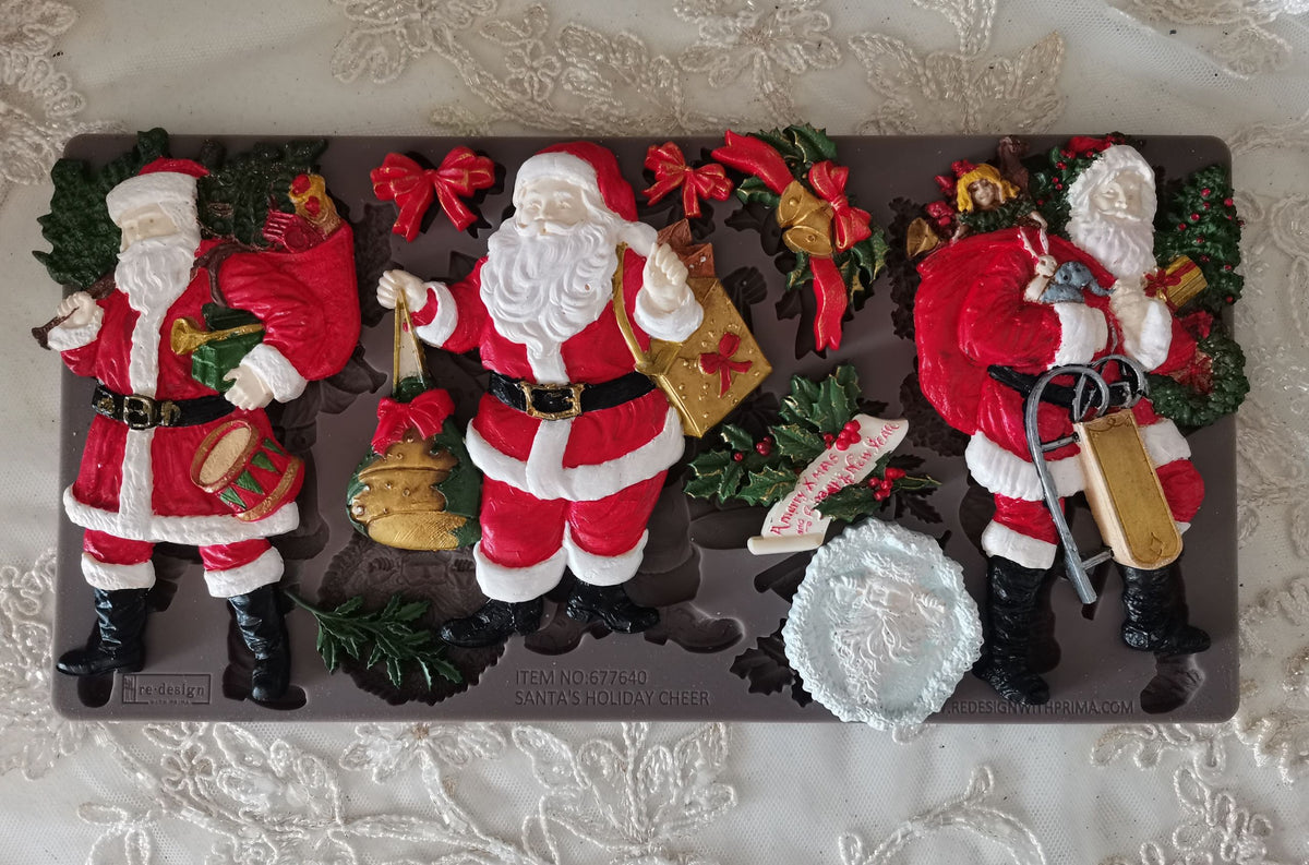 Decor Moulds® – Santa's Holiday Cheer – 1 pc, 5″x10″x8mm
