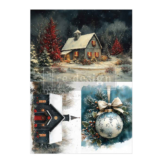 A4 Decoupage Fiber Pack – Silent Timber Memoirs – 2 sheets, 8.3″x11.7″ each