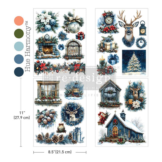 Middy Plus Transfers® – Quiet Country Blue – 3 sheets + 1 bonus sheet, 8.5″x11″