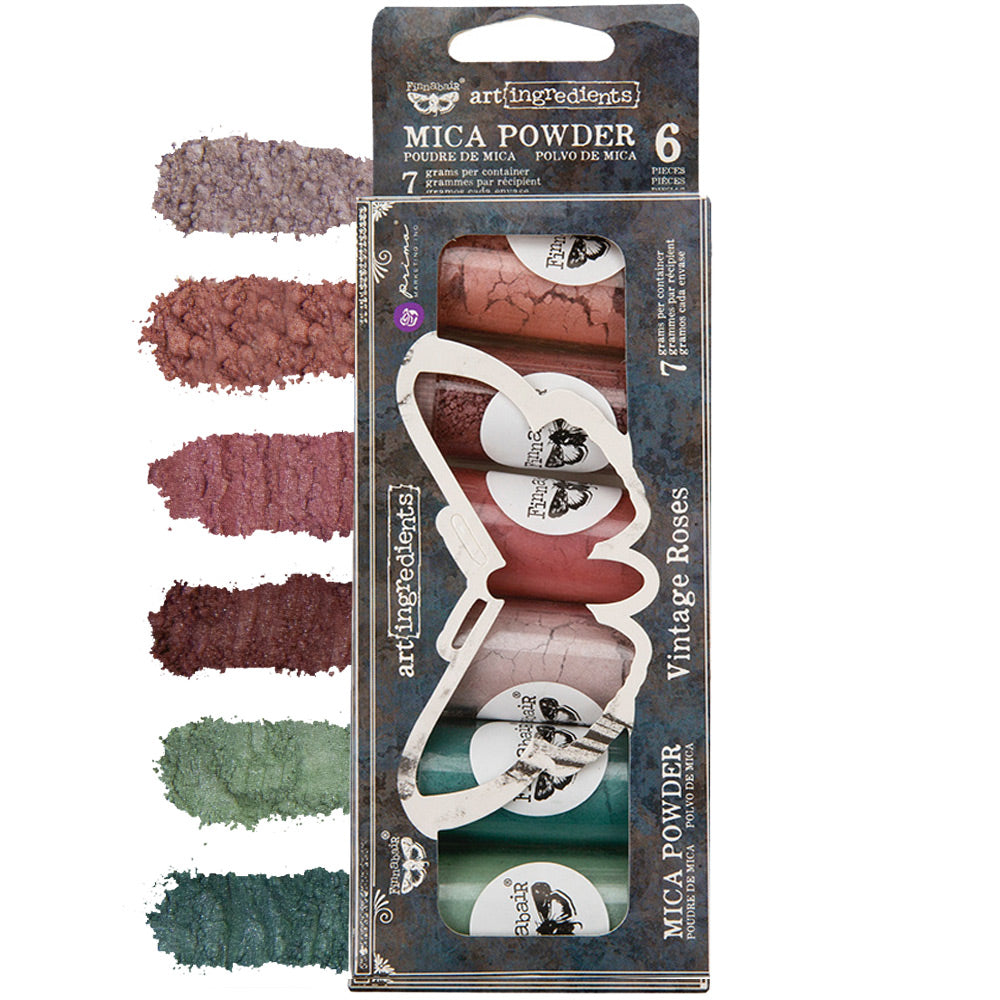 Art Ingredients – Mica Powder Set – Vintage Roses – 6 x 7g