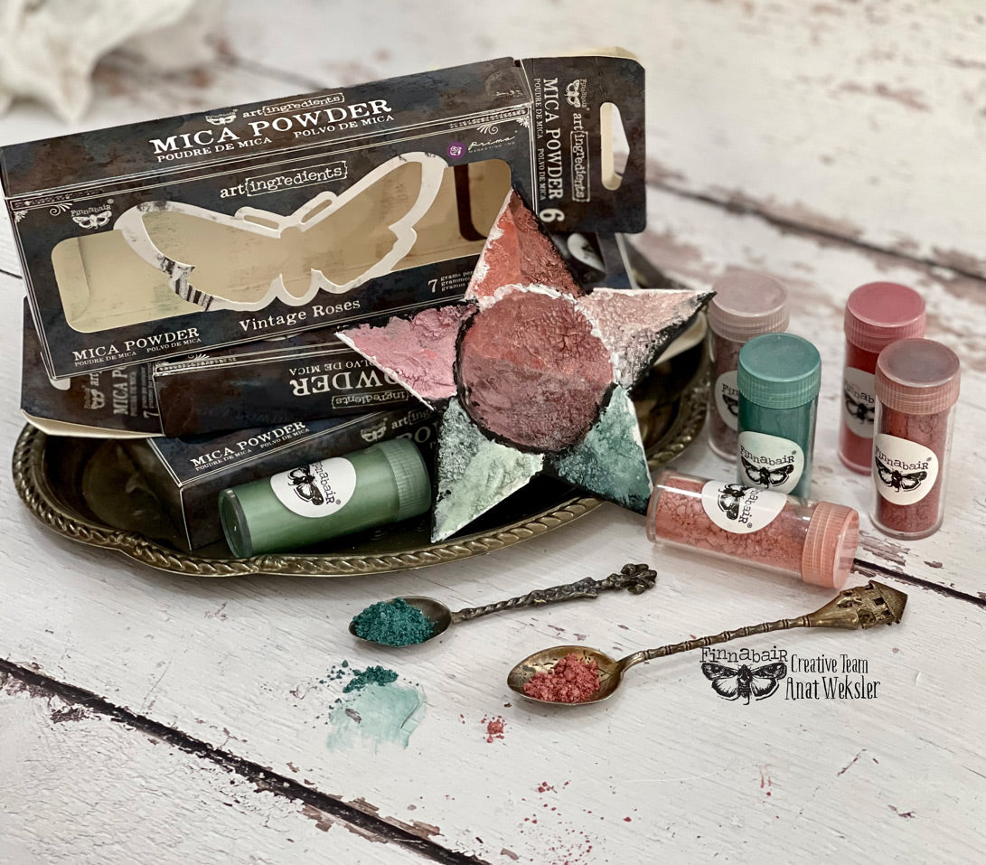 Art Ingredients – Mica Powder Set – Vintage Roses – 6 x 7g