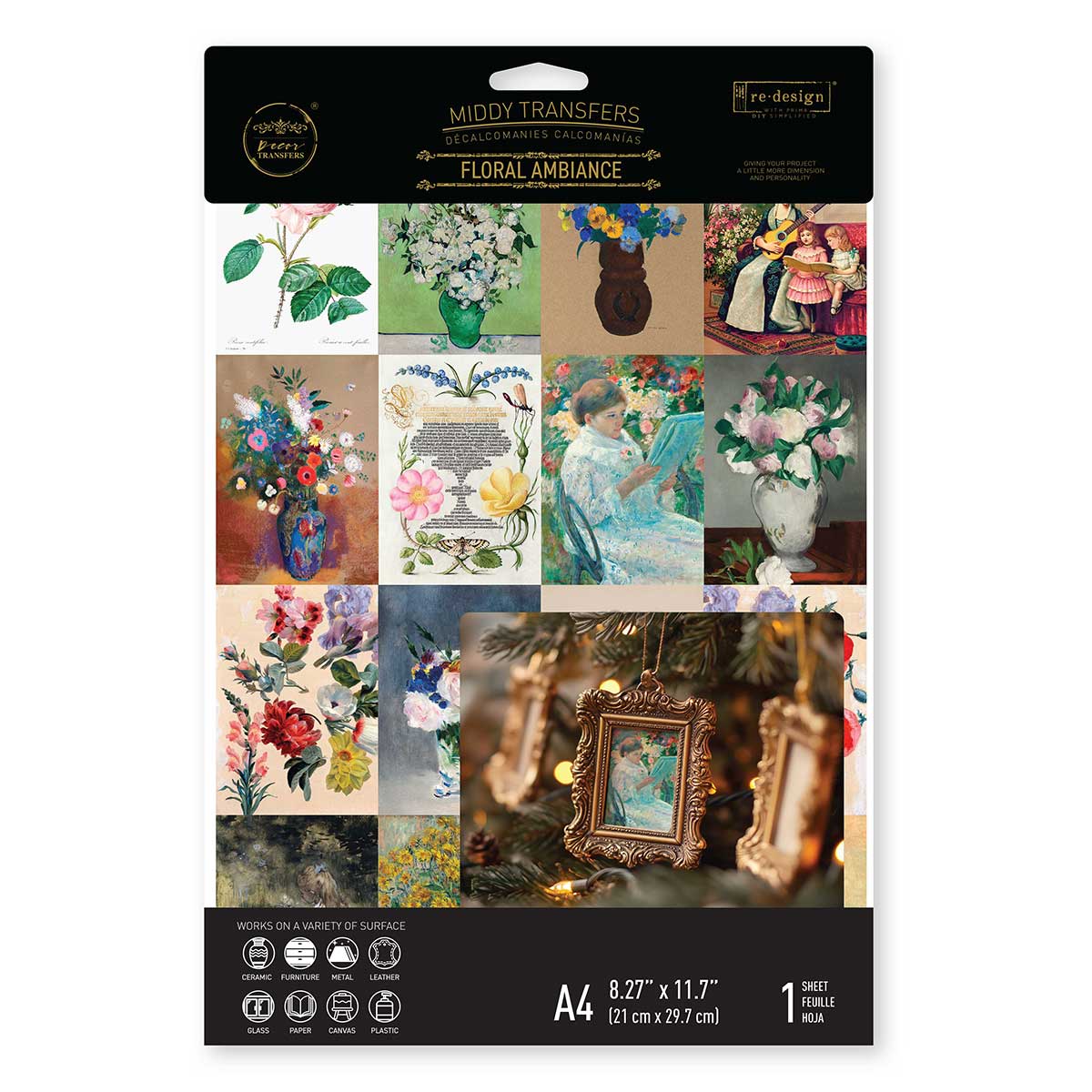 A4 Transfer – Floral Ambiance – 1 sheet, 8.3″x11.7″