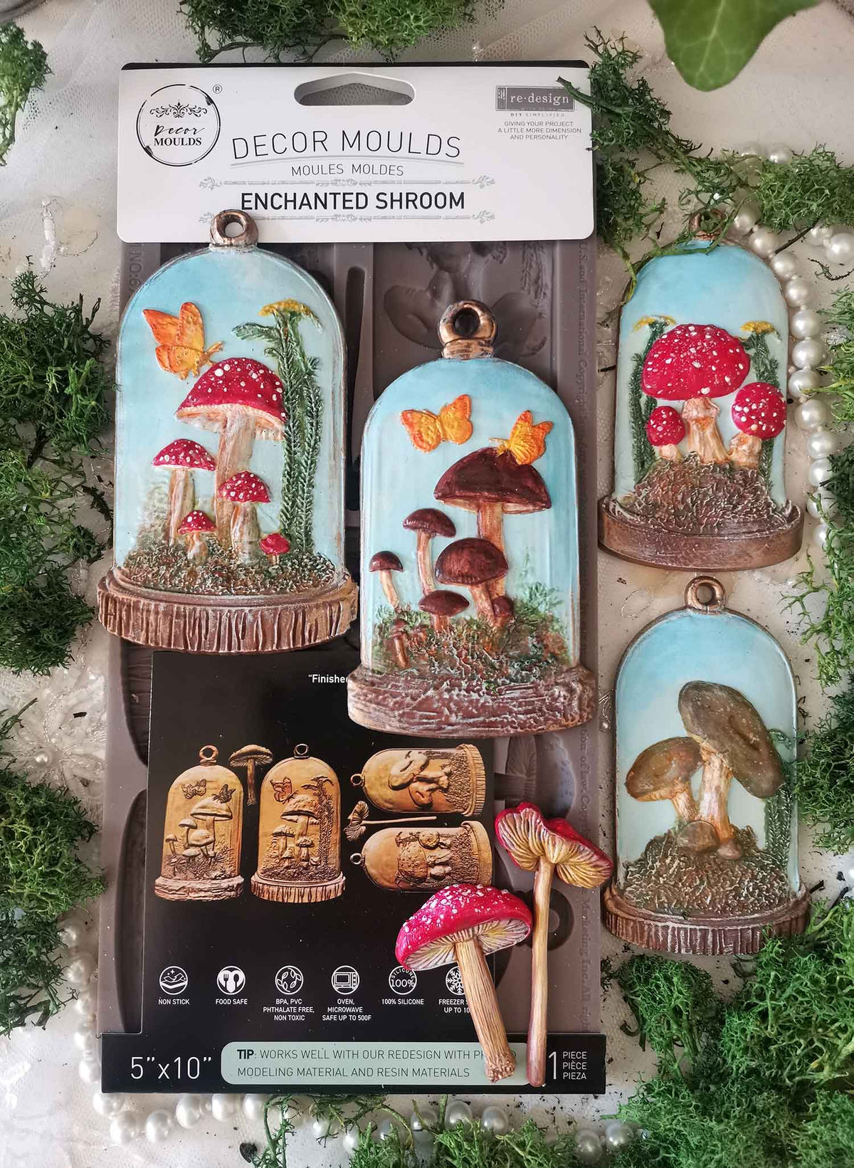 Decor Moulds® – Enchanted Shroom – 1 pc, 5″x10″x8mm