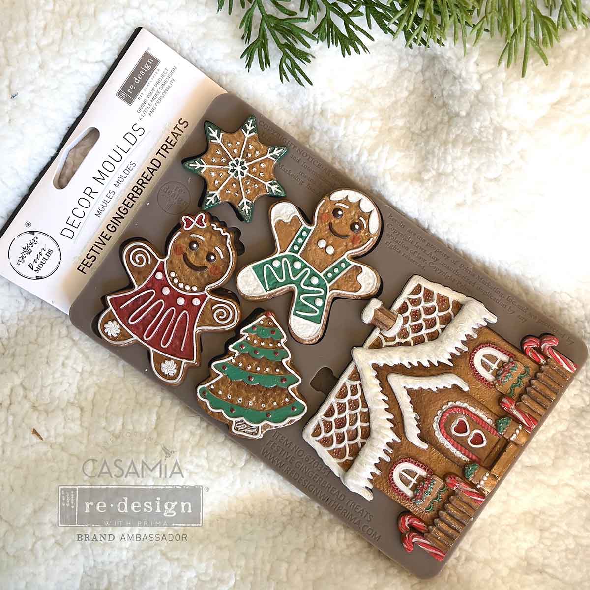Decor Moulds® – Festive Gingerbread Treats – 1 pc, 5″x8″x8mm
