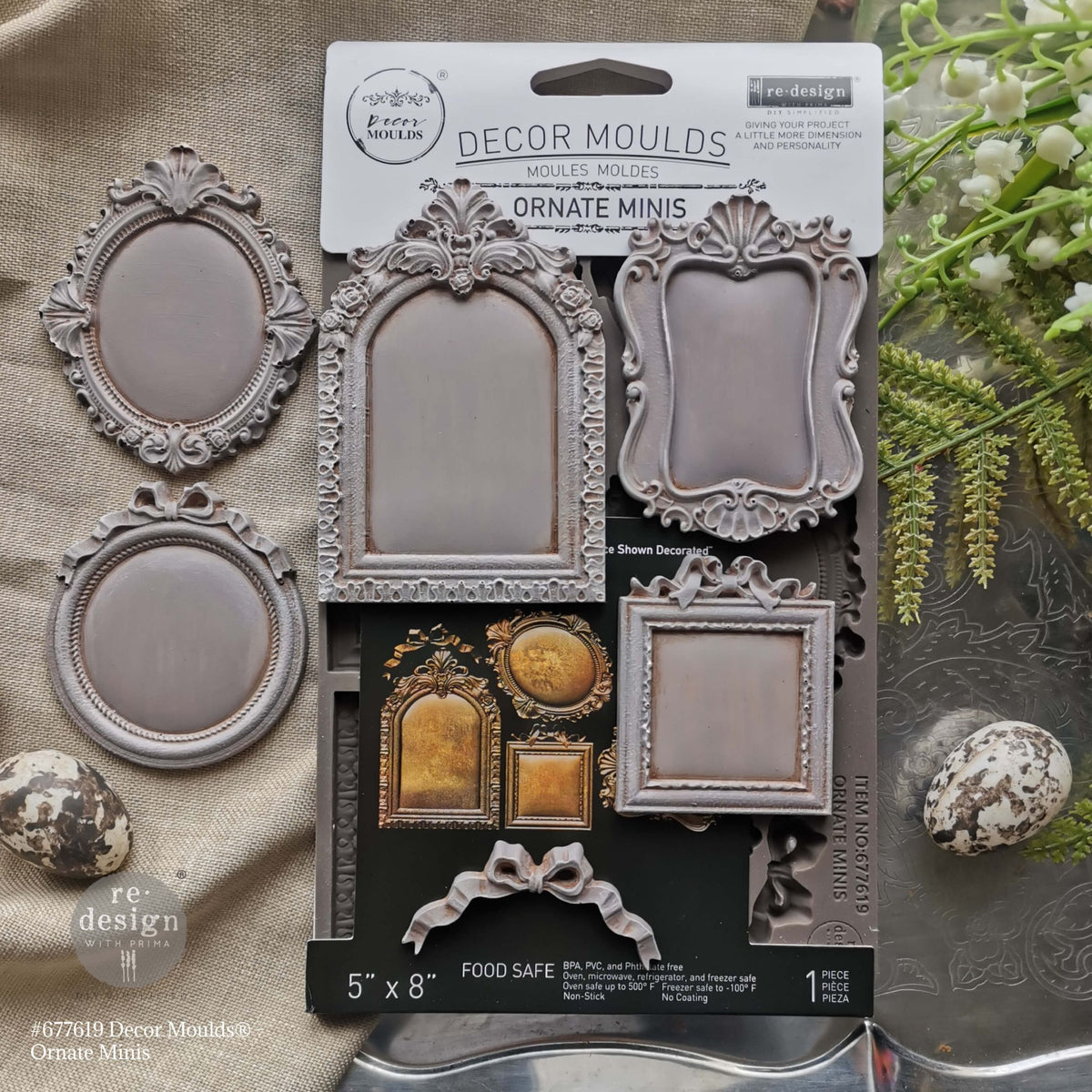 Decor Moulds® – Ornate Minis – 1 pc, 5″x8″x8mm